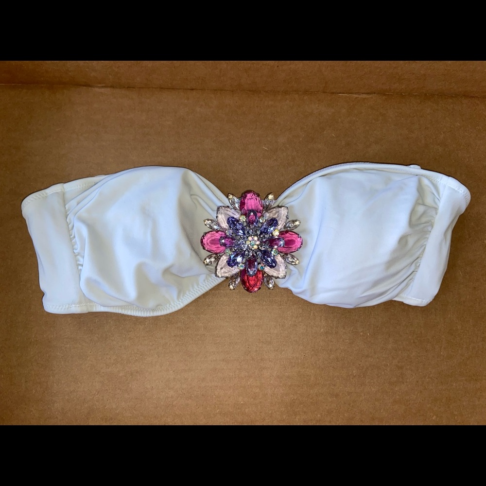 Victoria secret elegant jewel bandeau swim top